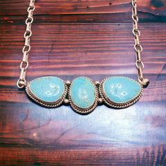 Rena Begay Turquoise & Sterling Silver Bar Necklace