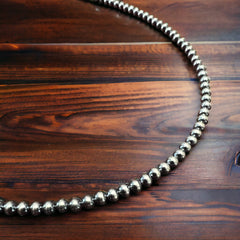 3 mm sterling silver Navajo pearls choker - 14 inch necklace