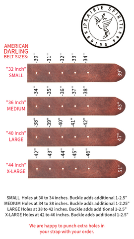 Hand Tooled Leather Belt - 32, 36, 40, and 44 inch sizes