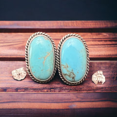 Rena Begay Turquoise Post Earrings