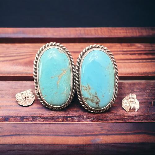 Rena Begay Turquoise Post Earrings