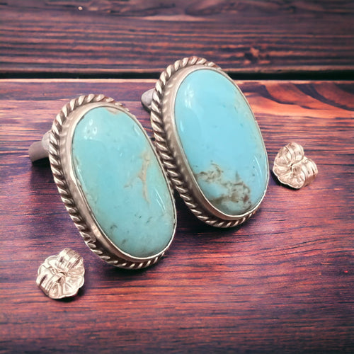 Rena Begay Turquoise Post Earrings