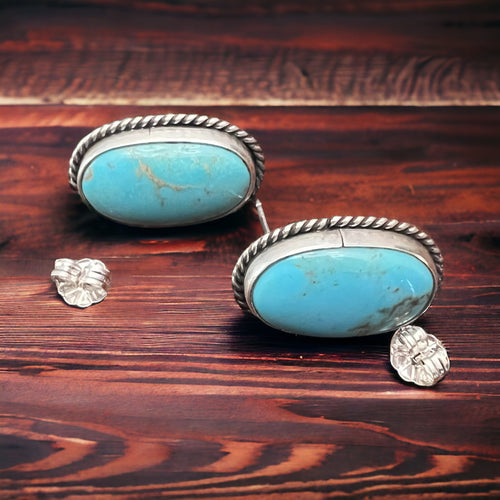 Rena Begay Turquoise Post Earrings