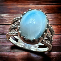 Rodeo Rebel Ring with Larimar - Size 8