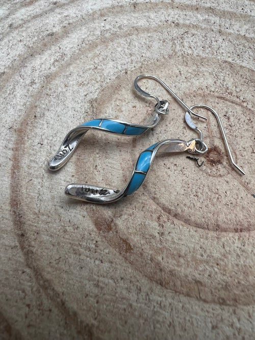 Ira Johnson Turquoise & Sterling Silver Earrings