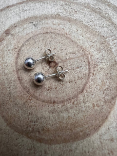 Simple Sterling Silver Post Earrings - 5mm