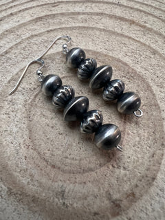 Handmade Saucer Dangle Earring by Preston Hayley - 1 1/4 inch drop