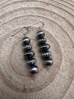 Handmade Saucer Dangle Earring by Preston Hayley - 1 1/4 inch drop