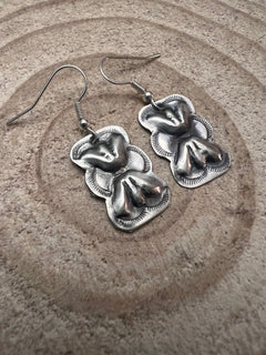 Joan Begay Navajo Handmade Sterling Silver Earrings