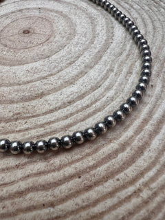 5mm Sterling Pearl Necklace - 16 inch