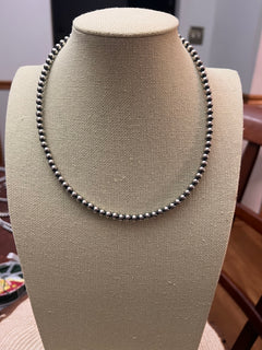 5mm Sterling Pearl Necklace - 16 inch