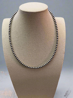 5mm Sterling Pearl Necklace - 18 inch