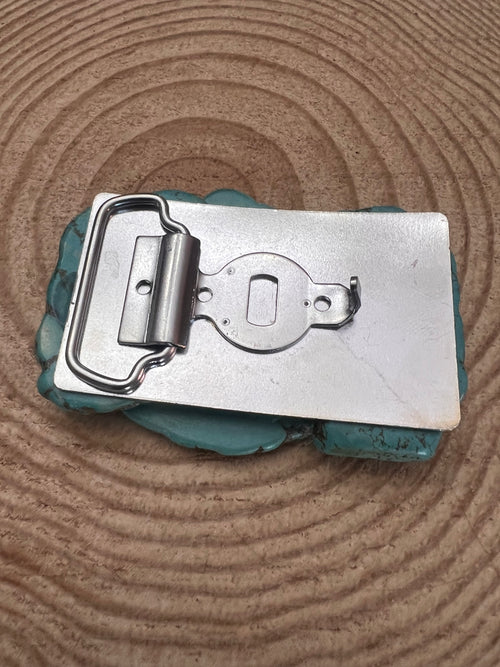 Triple Turquoise Slab Belt Buckle