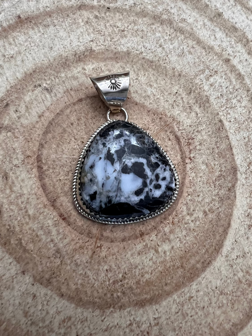 Ernest Hawthorne White Buffalo &amp; Sterling Silver Pendant