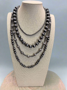 Western Faux Sterling Pearl Necklace Set - 16, 18, 20 and 22 inch set