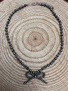 Faux Bow Necklace with Faux 5mm Pearls - 18 inch