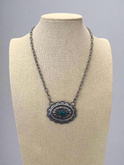 Sterling Concho and Kingman Turquoise Necklace - 18 inch