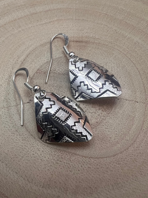 Florence Tahe Navajo Handmade Sterling silver Earrings