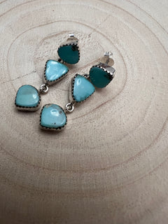 Kingman Turquoise Dangle Earrings by Hada