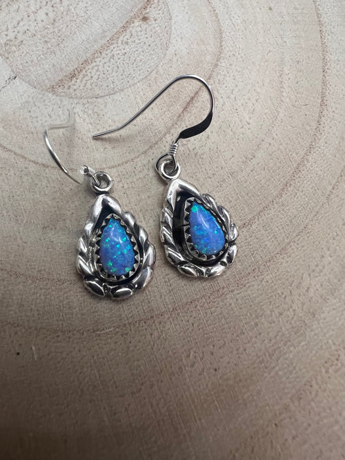 Theresa Smith Navajo Handmade Opal Earrings