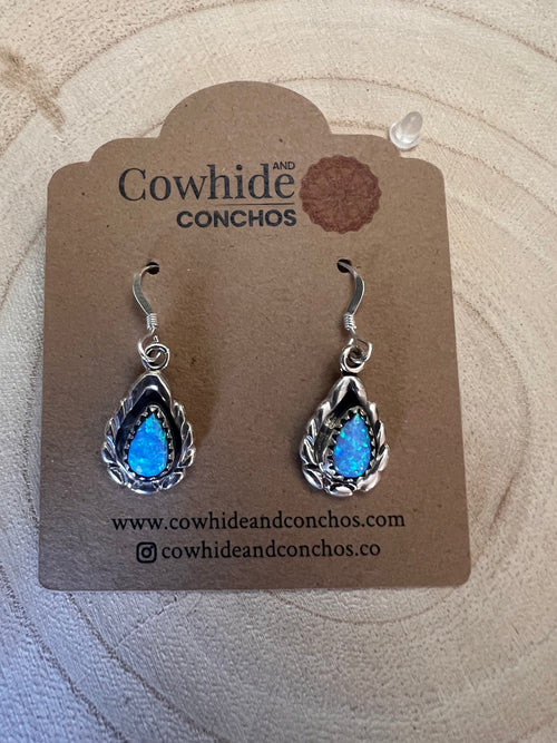 Theresa Smith Navajo Handmade Opal Earrings