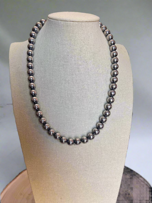 10mm Navajo Pearl Necklace - 18 inch necklace