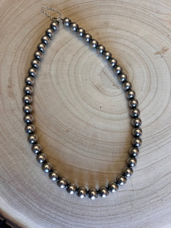 10mm Navajo Pearl Necklace - 18 inch necklace