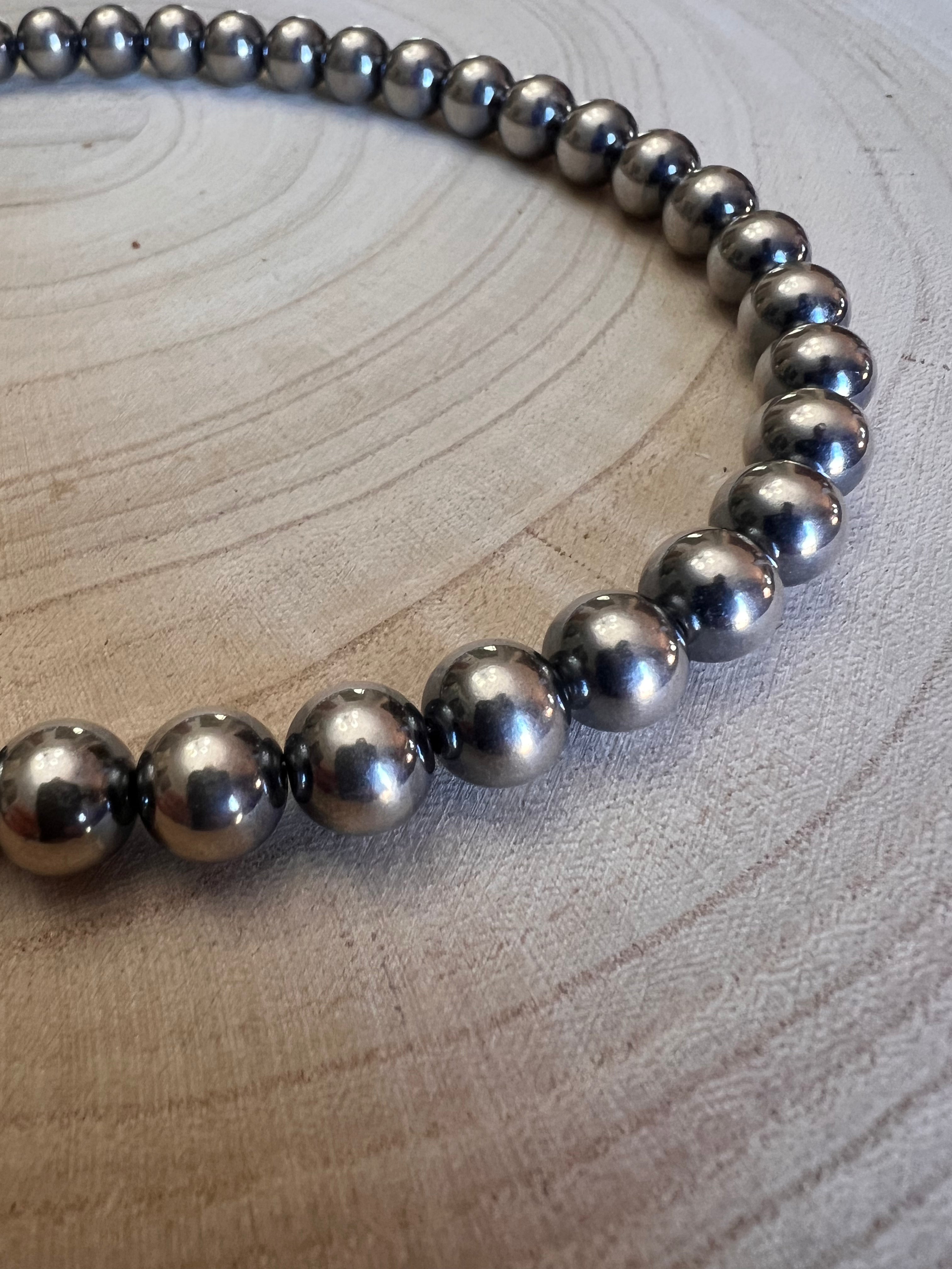 10mm Navajo Pearl Necklace - 18 inch necklace