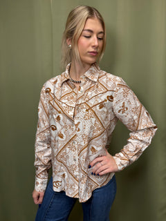 Western Bandana Button-Up Shirt