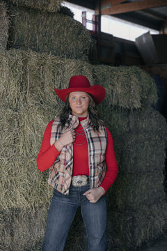 Plaid Check Print Vest