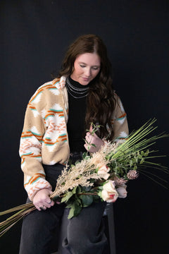 Aztec Sherpa Cropped Jacket