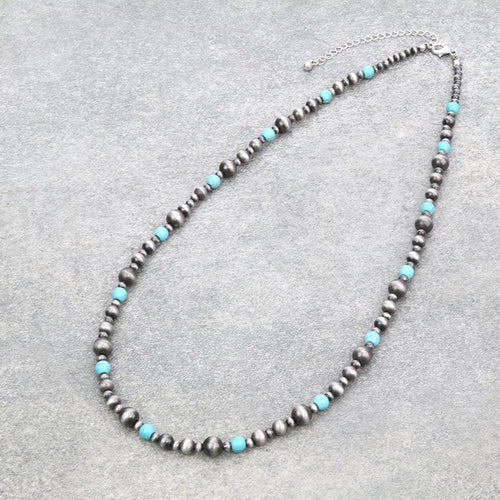 4mm Navajo Style Pearl Necklace