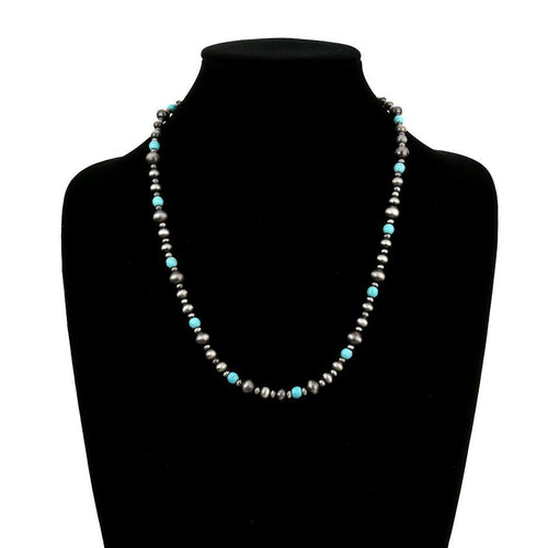 4mm Navajo Style Pearl Necklace