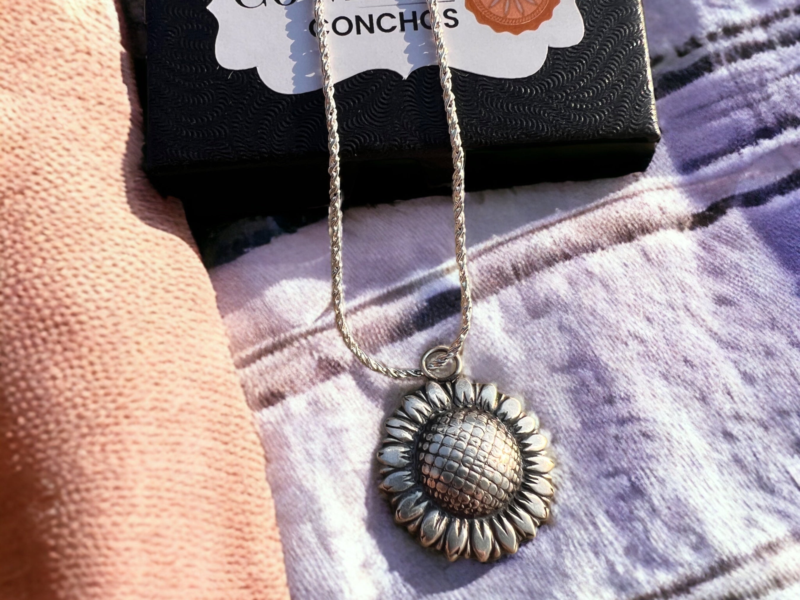 STERLING SILVER SUNFLOWER NECKLACE | AS ABOVE JEWELLERY
