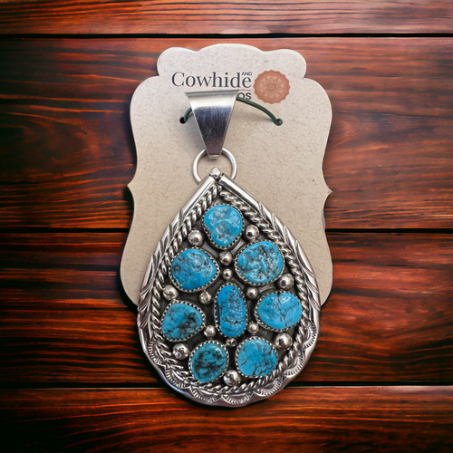 Chester Charley Turquoise & Sterling Silver Pendant