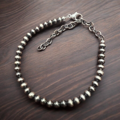 4mm Sterling Pearl Bracelet with extender chain