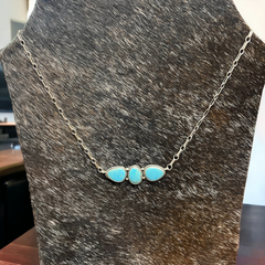 Rena Begay Turquoise & Sterling Silver Bar Necklace