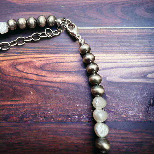 6 mm Navajo Pearl Necklace with Fresh Water Pearls - 16 inch