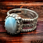 Rodeo Rebel Ring with Larimar - Size 8