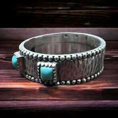 Saddle Up Ring with Kingman Turquoise