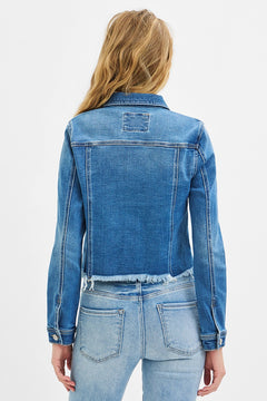 Risen Fray Hem Jean Jacket