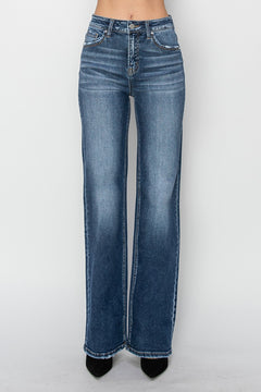 Risen High Rise Straight Jeans