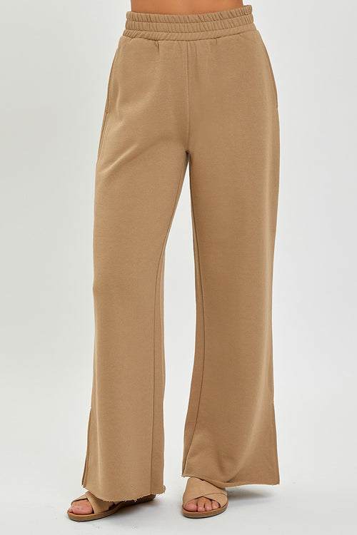 Risen Wide Leg Jersey Pants