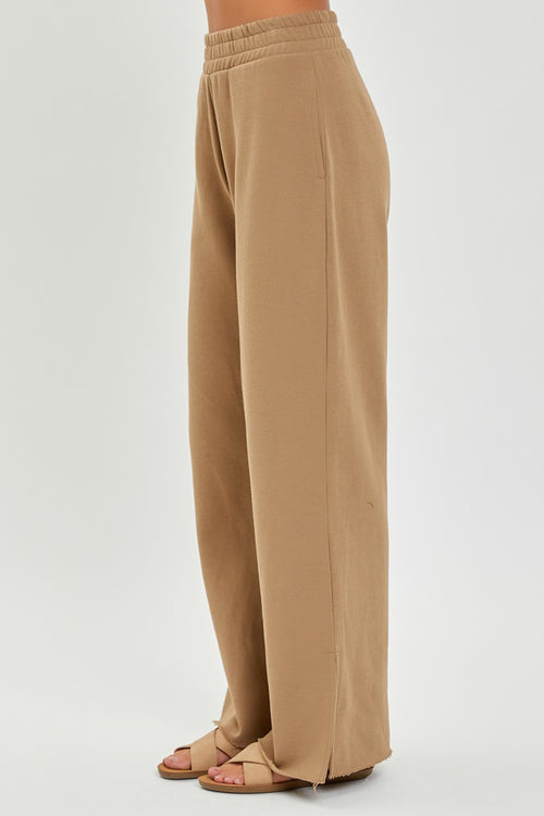 Risen Wide Leg Jersey Pants