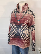 Saddle Blanket Woven Pullover