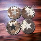 Star Cowhide Coasters