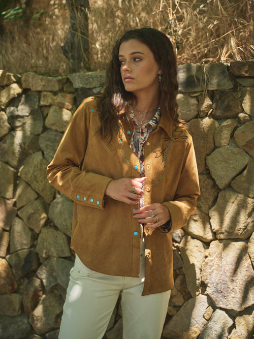 Suede Western Shirt