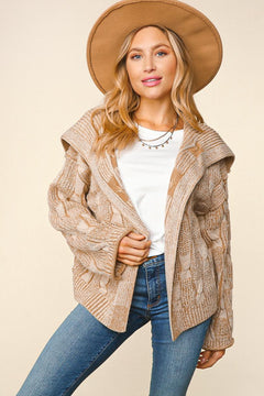 Cable Knit Open Cardigan (Copy)