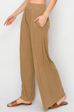 Risen Wide Leg Jersey Pants