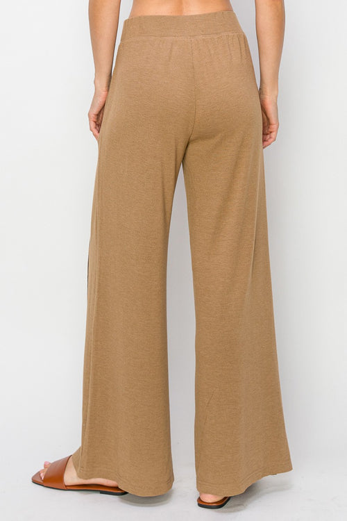 Risen Wide Leg Jersey Pants